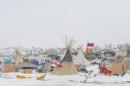 Oceti Sakowin camp is seen as "water protectors" continue to demonstrate against plans to pass the Dakota Access pipeline near the Standing Rock Indian Reservation, near Cannon Ball