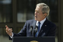 Former president George W. Bush speaks during the dedication of the George W. Bush Presidential Center Thursday, April 25, 2013, in Dallas. (AP Photo/David J. Phillip)