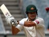 Australia's Watson prepares to hit a shot during the second day of the second cricket test against Sri Lanka at the Melbourne Cricket Ground