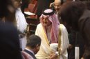 Saudi Foreign Minister Saud attends the Arab League foreign ministers meeting on Syria at the league's headquarters in Cairo