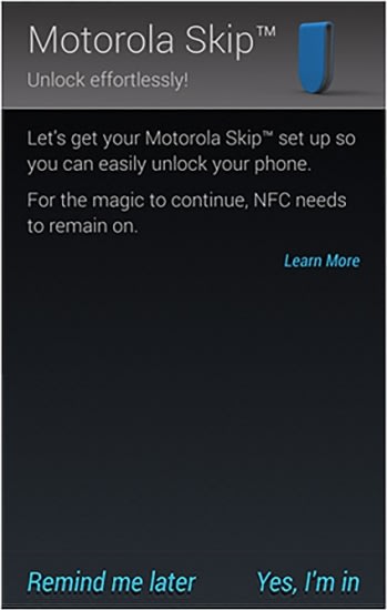 當然Moto X的NFC功能得保持開啟才能使用