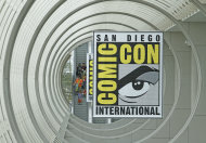 FILE - In this July 21, 2010 file photo, signs promoting Comic-Con International are shown in San Diego. The 2011 Comic Con International opens Thursday, July 21, 2011. (AP Photo/Denis Poroy, file)