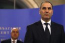 Bulgarian interior minister Tsvetanov speaks during a news conference next to Prime Minister Borisov in Sofia