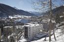 A general view of Davos with hotel Belevedere in the foreground where business leaders and heads of States meet at the World Economic Forum in Davos, Switzerland, Friday, Jan. 22, 2016. (AP Photo/Michel Euler)