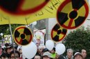 Anti-nuclear demonstrators gather outside Japanese PM Noda's official residence in Tokyo