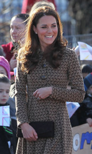 Kate Middleton Wearing an Orla Kiely Coat in Oxford Today!