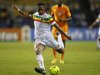 Mali's Keita kicks the ball during their African Nations Cup semi-final soccer match against Ivory Coast in Libreville