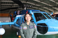 羅秀紋中士為空軍救護隊隊史第一位，也是目前國軍唯一的女性救護士。（軍聞社記者卓以立攝）