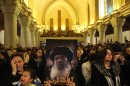 Egyptian Christian Copts mourn the death of Pope Shenuda III (portrait)