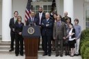 President Obama delivers a statement on commonsense measures to reduce gun violence in the Rose Garden of the White House