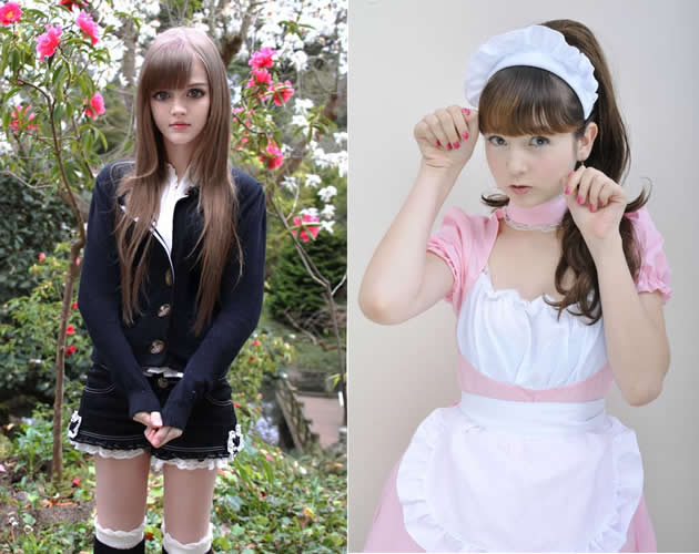 Dakotakoti (left) and Venus Angelic (right) are both sporting the &#34;living doll&#34; trend from head to toe. (Photos from their website)