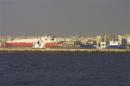 Norwegian cargo vessel "Taiko" and Danish "Ark Futura" are pictured in Latakia