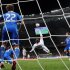 English forward Wayne Rooney (C) performs a bicycle kick during the quarter-final match England vs Italy