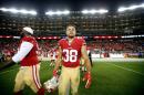 Jarryd Hayne of the San Francisco 49ers walks off the field after their NFL pre-season game against the San Diego Chargers at Levi's Stadium on September 3, 2015 in Santa Clara, California