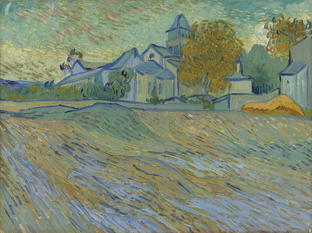 Picture supplied by Christie's auctioneers , of Van Gogh's work Vue de l'asile et de la Chapelle de Saint-Remy, which sold for ?10,121,250 (nearly $16 million) at a sale of paintings from Hollywood star Elizabeth Taylor's art collection Tuesday Feb. 7, 2012. Three paintings from the estate of the late star, by Van Gogh, Edgar Degas and Claude Pissarro fetched a combined ?13,787,750 at the Christie's sale, more than double their pre-sale low estimate (AP Photo/ Christies)