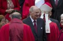 Supreme Court Justice Kennedy leaves at conclusion of annual Red Mass held at Cathedral of St. Matthew Apostle in Washington D.C.