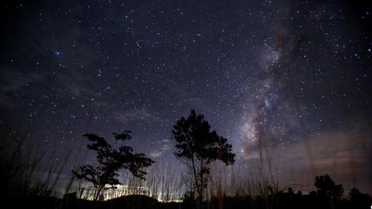 This long-exposure photograph taken on August 12, 2013 shows the Milky Way in the clear night sky near Yangon