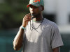Miami quarterback Jacory Harris stands with a whistle in his mouth during football practice in Coral Gables, Fla., Thursday, Aug. 18, 2011. Harris did not practice in the morning session. The latest scandalous allegations in college football _ this time at the University of Miami _ have renewed talk by the NCAA of the need for "fundamental change" in athletics. (AP Photo/Lynne Sladky)