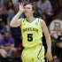 Baylor guard Brady Heslip (5) gestures after hitting a three-point basket during the first half of an NCAA tournament third-round college basketball game against Colorado, Saturday, March 17, 2012, in Albuquerque, N.M. Baylor won 80-63. (AP Photo/Matt York)