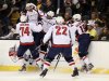Joel Ward's (C) over-time goal gave the Washington Capitals a 2-1 victory