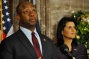 Republicans such as Sen. Tim Scott turned down invitations to attend Wednesday's rally.