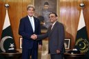 U.S. Secretary of State John Kerry meets with Pakistan's President Asif Ali Zardari in Islamabad