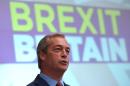 Leader of the United Kingdom Independence Party (UKIP), Nigel Farage, delivers a speech in London on July 4, 2016, announcing that he was stepping down as leader of the UK Independence Party (UKIP)