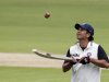 India's Sachin Tendulkar bounces a ball on his bat during a practice session ahead of their second test cricket match against New Zealand in Bangalore