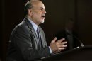 US Federal Reserve Board Chairman Bernanke addresses news conference in Washington