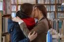 Two women kiss during a scene from the tv drama 'Seonam Girls High School Investigators', February 27, 2015 in this image from South Korean cable TV network and broadcasting company JTBC
