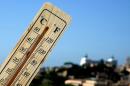 A thermometer shows 40 degrees Celsius in Rome on July 28, 2013