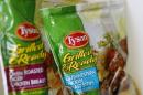 Tyson food meat products are shown in this photo illustration in Encinitas