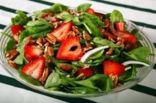 Singapore Spinach Picture on Spinach Salad With Fresh Strawberry Dressing   Toasted Pecans   Shine