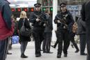 Armed officers from the British Transport Police patrol as part of Counter Terrorism Awareness Week at London Bridge station in London on November 27, 2014