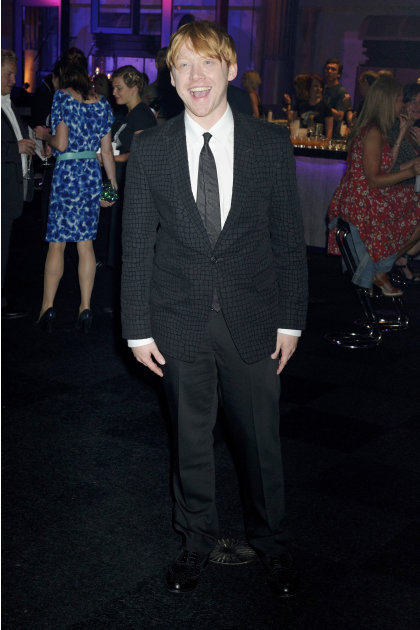 British actor Rupert Grint arrives for the after show party for Harry Potter and The Deathly Hallows: Part 2, Thursday, July 7, 2011 in London. (AP Photo/Jonathan Short)