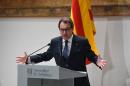 Catalan regional caretaker president Artur Mas speaks during a press conference in Barcelona on January 9, 2016