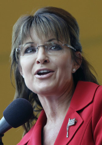 In this Sept. 5, 2011 photo, former vice presidential candidate and Alaska Gov. Sarah Palin addresses a Tea Partly Express Rally in Manchester, N.H. In a politically polarized country, the people behind HBO's upcoming movie on Sarah Palin's vice presidential campaign are being careful not to take one side or the other. The movie debuts March 10. It is based on John Heilemann and Mark Halperin's book about the 2008 presidential campaign, but focuses specifically on Palin. (AP Photo/Stephan Savoia)