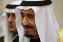 Saudi King Salman is seen during U.S. President Obama's visit to Erga Palace in Riyadh