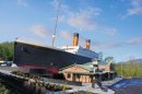 This undated image provided by Titanic Museum Attractions shows the exterior of a half-scale replica of the Titanic cruise ship in Pigeon Forge, Tenn. The attraction in Pigeon Forge and another in Branson, Mo., are marking the April 15, 2012 centennial of the Titanic sinking by sponsoring a Coast Guard cutter to take 1.5 million rose petals to the North Atlantic site where the ship went down. (AP Photo/Titanic Museum Attractions)