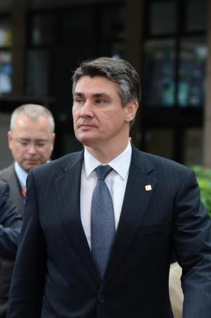 Croatian Prime Minister Zoran Milanovic arrives on …