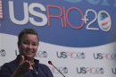U.S. Environmental Protection Agency Administrator Lisa Jackson, speaks during a news conference in Rio de Janeiro