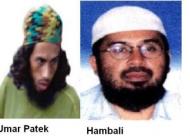 Dua pentolan teroris yang dicari-cari Amerika Serikat, Umar Patek (kiri) dan Hambali (kanan).
