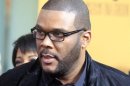 Tyler Perry, producer of the new film "Peeples" arrives at the film's premiere in Hollywood