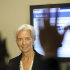 International Monetary Fund, IMF, chief Christine Lagarde speaks during her visit to the social media corner at the 42nd annual meeting of the World Economic Forum, WEF, in Davos, Switzerland, Friday, Jan. 27, 2012. The meeting lasts until Jan. 29. (AP Photo/Keystone, Laurent Gillieron)