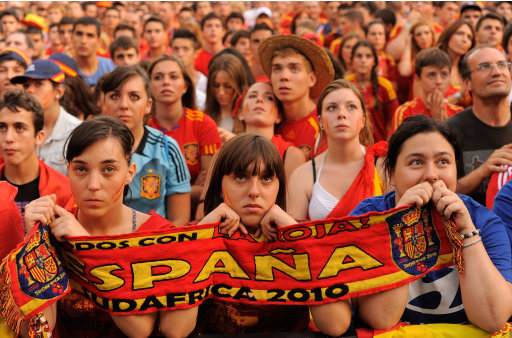 Spanish Fans Watch The UEFA EURO 2012 Semi-Final Match Against Portugal