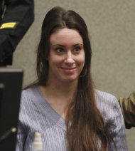 Casey Anthony waits in the courtroom before the start of her sentencing hearing in Orlando, Fla.,Thursday, July 7, 2011. Judge Belvin Perry sentenced Anthony to four years for lying to investigators. Anthony could be free in a matter of weeks after spending nearly three years in jail on accusations she murdered her 2-year-old daughter. While acquitted of killing and abusing her daughter, Caylee, Anthony was convicted of four counts of lying to detectives trying to find her daughter. (AP Photo/Joe Burbank, Pool)