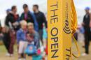 A sign advertising WiFi near the 3rd hole on the course at the Royal Liverpool golf club where the British Open Golf championship will start Thursday July 17, in Hoylake, England, Wednesday July 16, 2014. (AP Photo/Jon Super)