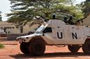 United Nations peacekeepers patrol on January 2, 2016 in Bangui