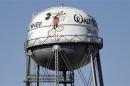 The water tank of The Walt Disney Co Studios is pictured in Burbank