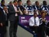 Liverpool's manager Rogers makes notes during their English Premier League soccer match against West Bromwich Albion in West Bromwich